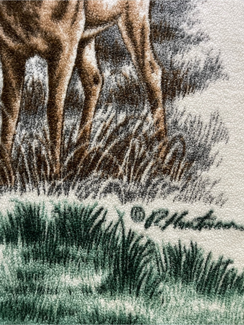 Vintage Biederlack Deer Buck Reversible Fleece Throw Blanket 50” x 74” - Picture 4 of 5